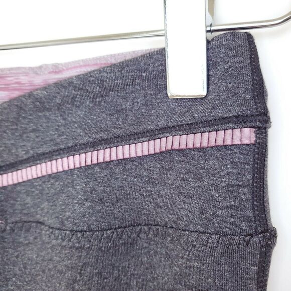 Lululemon Priiti Crop Leggings 4 Heathered Coal Gym Yoga Running - Picture 3 of 9